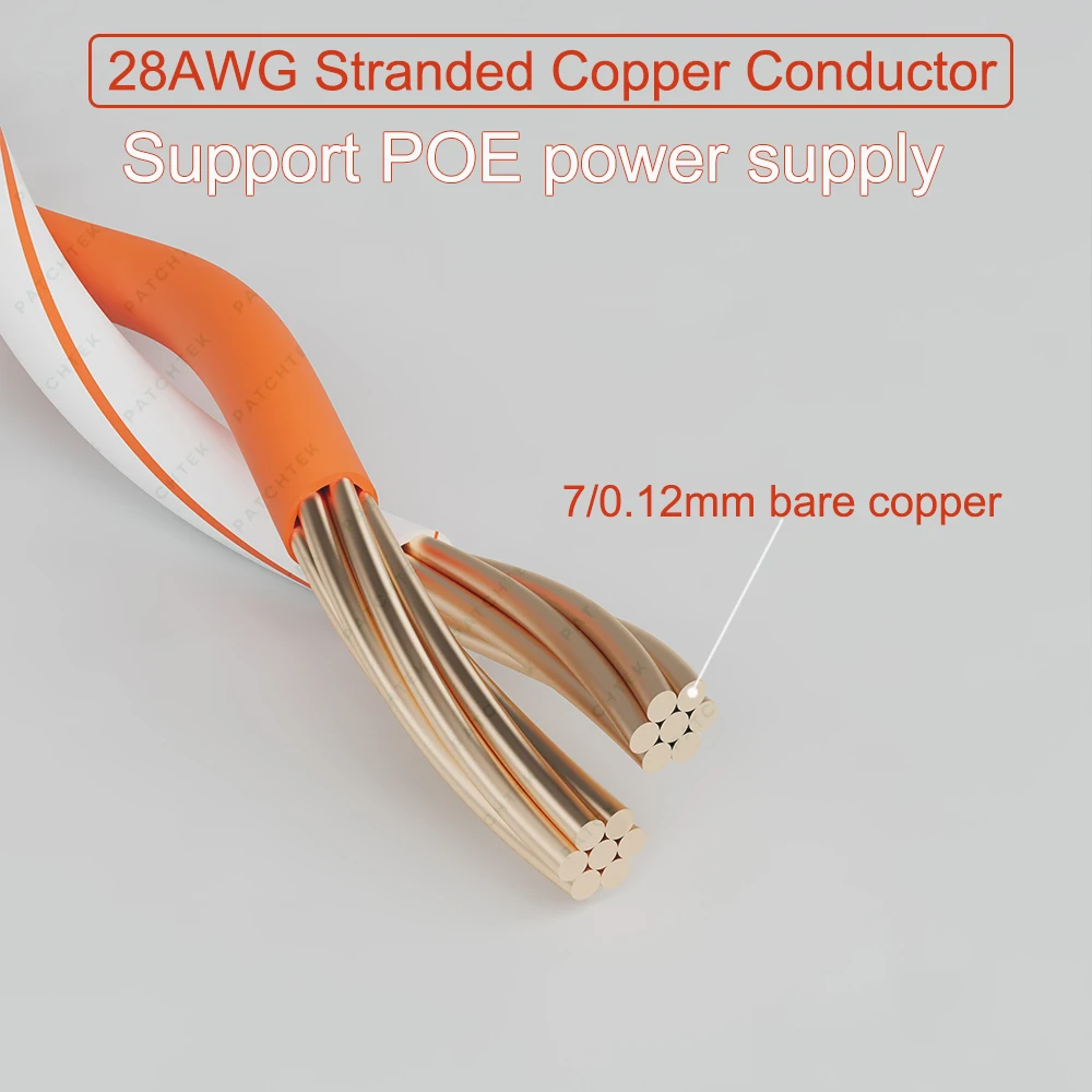 COMNEN-Cable Ethernet CAT6A, conector Rj45, 10G, 10Gbps, rotación de 90/360 grados, enrutador de ordenador portátil, Cable Lan de red - imagen 5