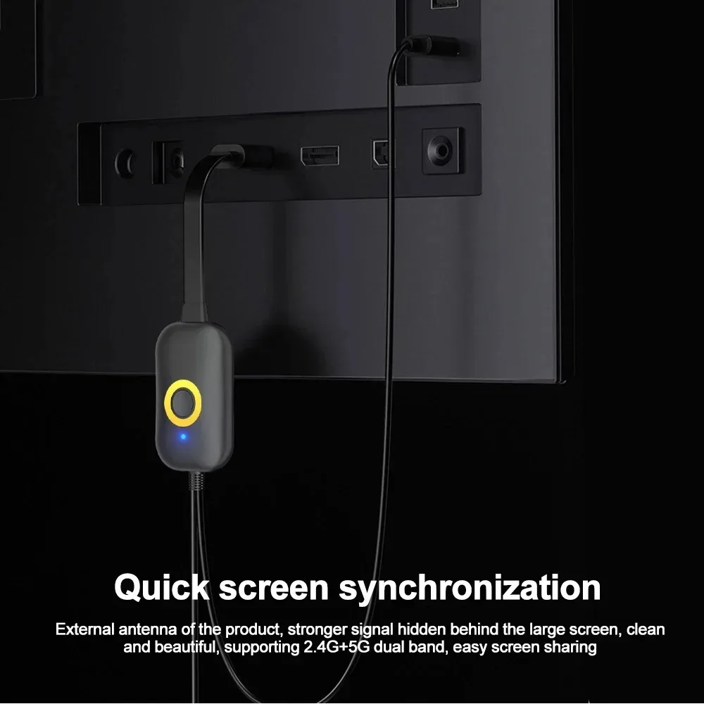 Adaptador HDMI 4K 2,4G/5G WiFi inalámbrico de doble banda dispositivos de misma pantalla TV Dongle receptor TV Stick para Android IOS a TV - imagen 4