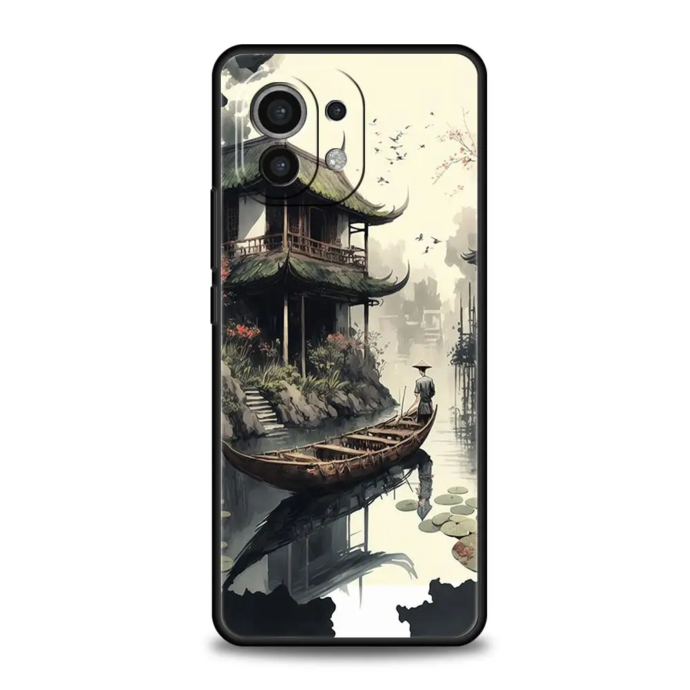 Funda de teléfono con paisaje japonés para Xiaomi 14 13T 12T Pro 12 13 11 Ultra Mi Note 10 Lite 10T 5G 11X Pro 11T 11i 9T, funda de silicona - imagen 3