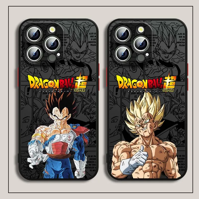 D-Dragon Ball Comic Vegeta Cool para Apple iPhone 17 16 15 14 13 12 11 Air Plus Pro Max funda de teléfono translúcida esmerilada - imagen 2