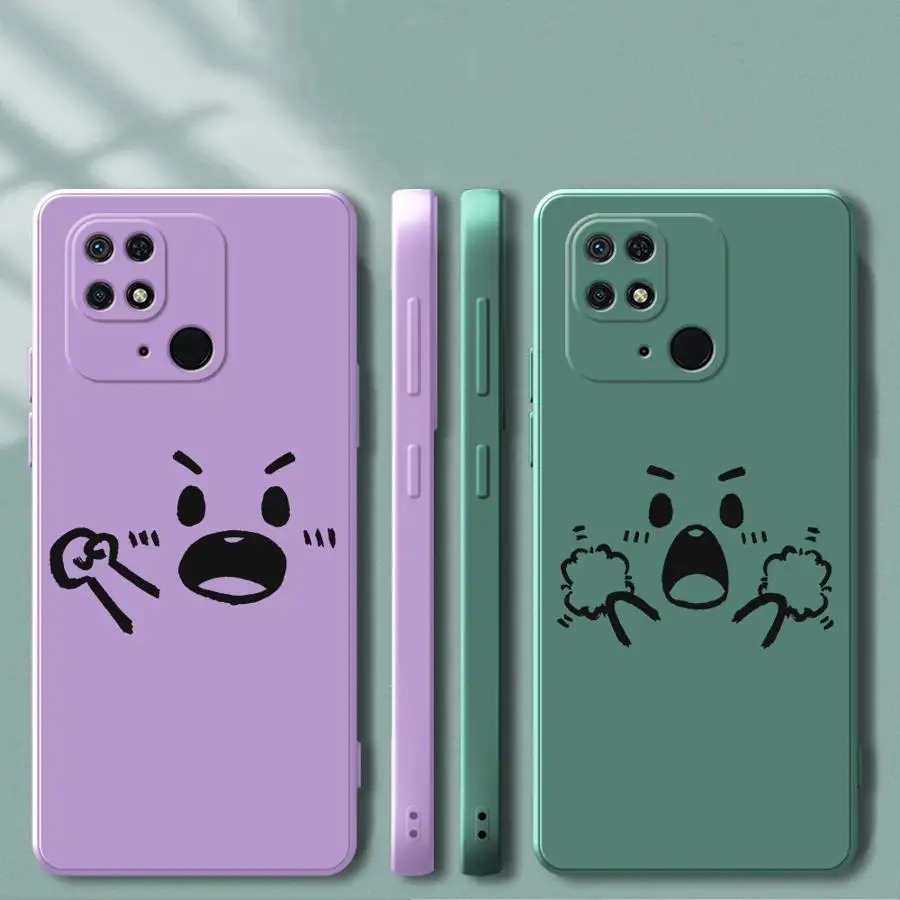 Funda para Xiaomi Redmi 9 8 A1 K60 12C 13C A2 A3x 14C K40 10 funda suave expresión de animación Simple