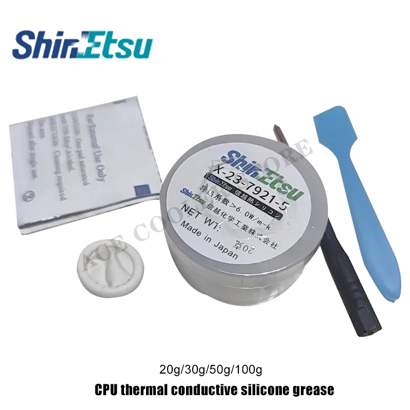 Shin-Etsu 7921 7868 pasta térmica gris para CPU GPU ordenador portátil refrigeración grasa de silicona conductora no conductora 20g 50g - imagen 3