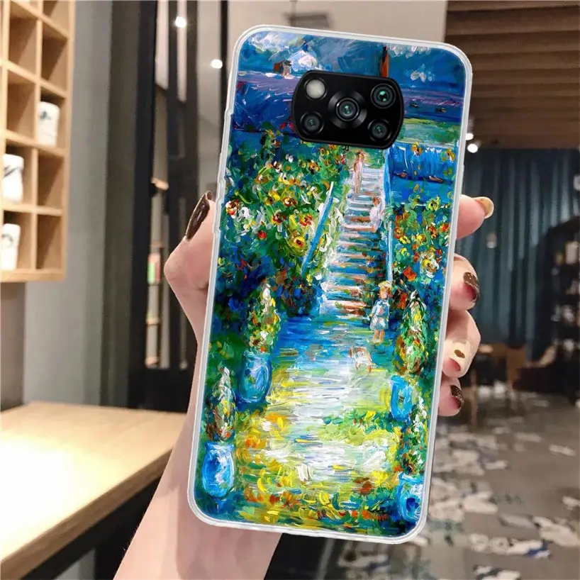 Funda de teléfono de silicona Claude Monet Garden Lotus Bridge para Xiaomi Poco X3 Nfc X5 X6 X7 F7 Ultra F6 F5 Pro M5S M5 X4 F4 GT M4 M3 F3 - imagen 2