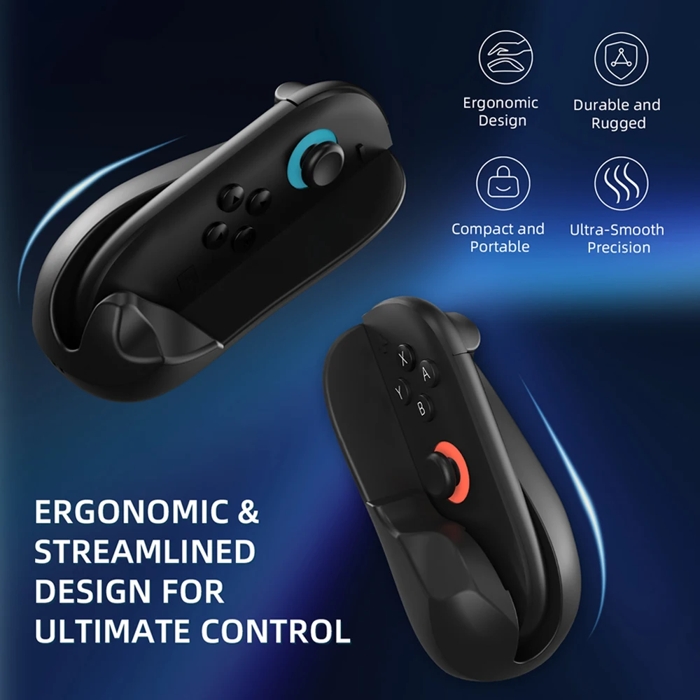 Empuñadura de ratón para Switch 2, controlador Joy-Con, soporte de escritorio, Base de soporte de modo de ratón con correa para la muñeca, accesorios NS2, 2 uds. - imagen 2