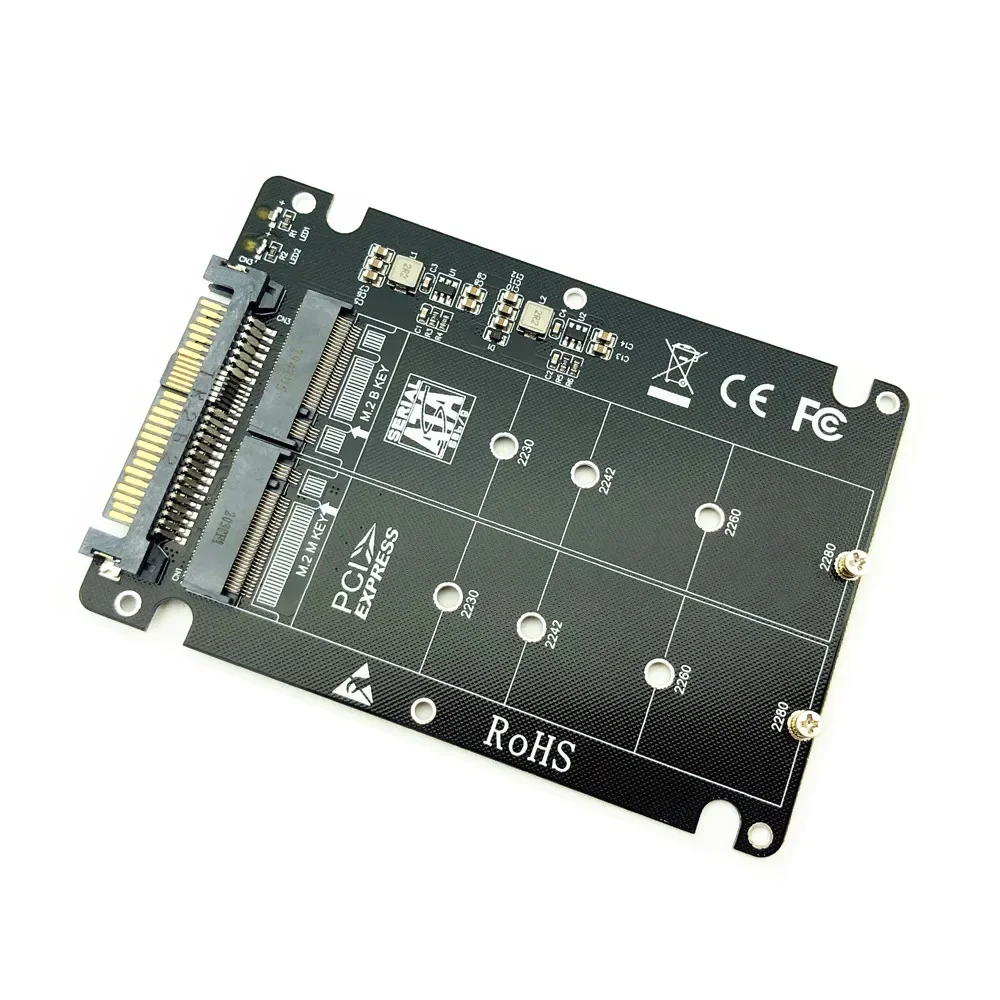 2 en 1 M.2 NVMe SATA-Bus NGFF SSD a PCI-e U.2 SFF-8639 PCIe M2 adaptador M.2 SSD a U.2 adaptador convertidor para computadora de escritorio PC - imagen 3