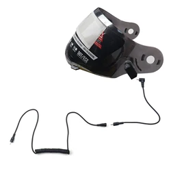 【LANO】 Conector RCA Macho a Hembra / Macho en Ángulo con Clip de Bloqueo, Cable Resistente al Frío para Película Calefactora de Casco de Motocicleta