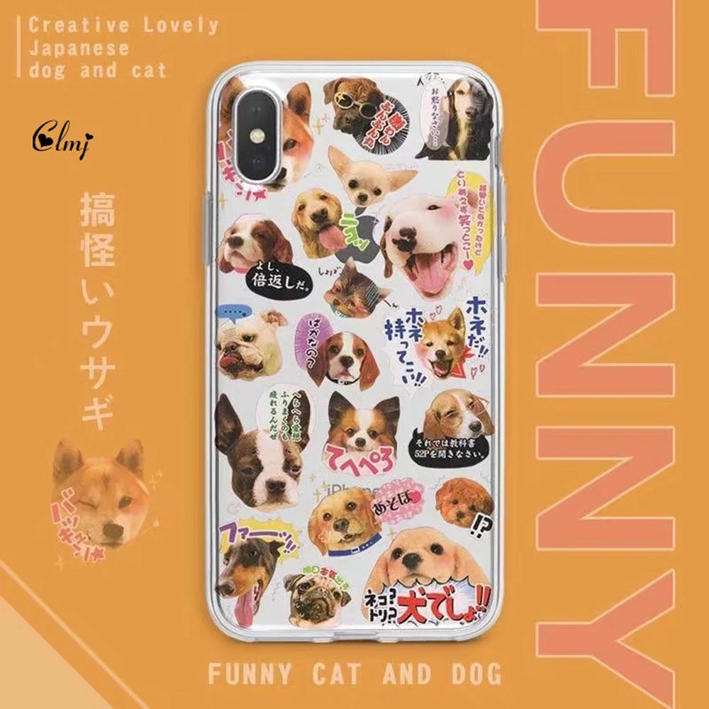 Clmj-funda de teléfono con diseño de perro y gato para Oppo A3x A3 A60 A79 A98 A78 A58 A38 A18 A57 A76 A17 A74 A94 A36, funda suave de TPU con dibujos de animales - imagen 2