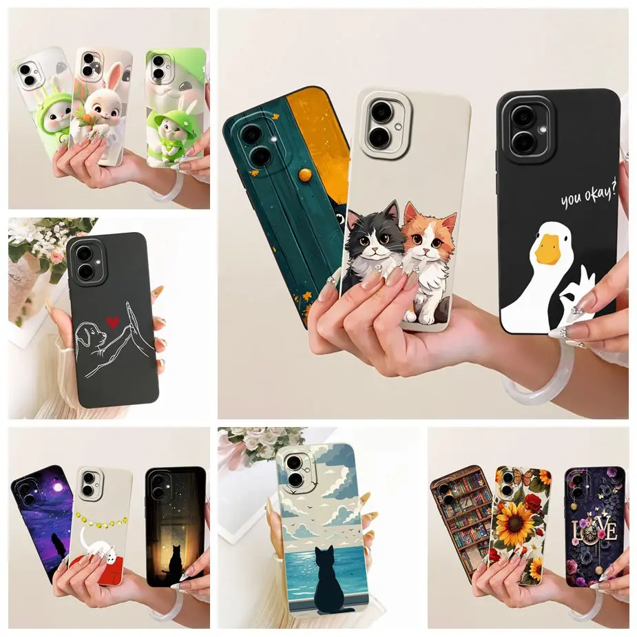 Para Samsung Galaxy A04 A04e funda A04s lindo dibujos animados caramelo pintado cubierta suave TPU funda de teléfono para Samsung A04 A04e Galaxy A04s bolsas