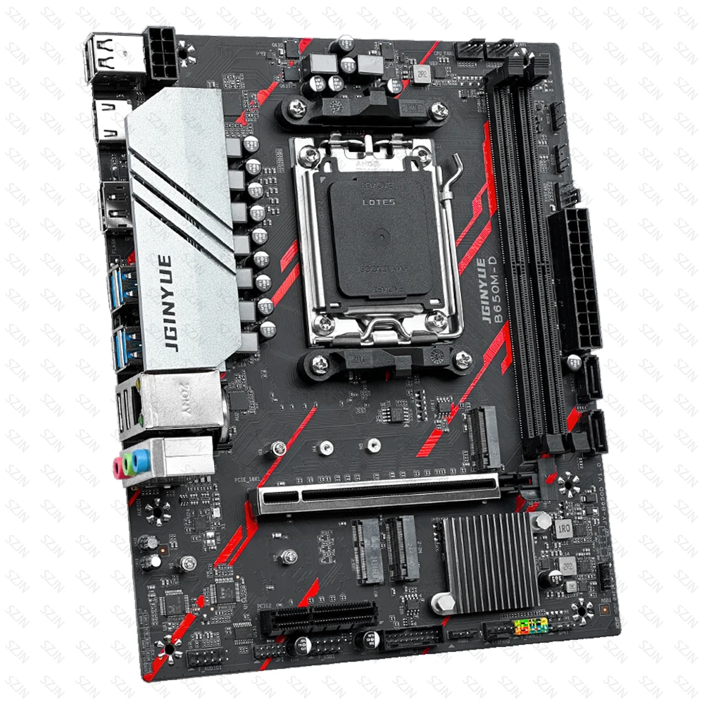 Juego de placa base JGINYUE AM5 B650 con Ryzen 7000-9000 DDR5 doble canal multiopción ARGB B650M-D NVME M2 Kit de placa base para juegos - imagen 3