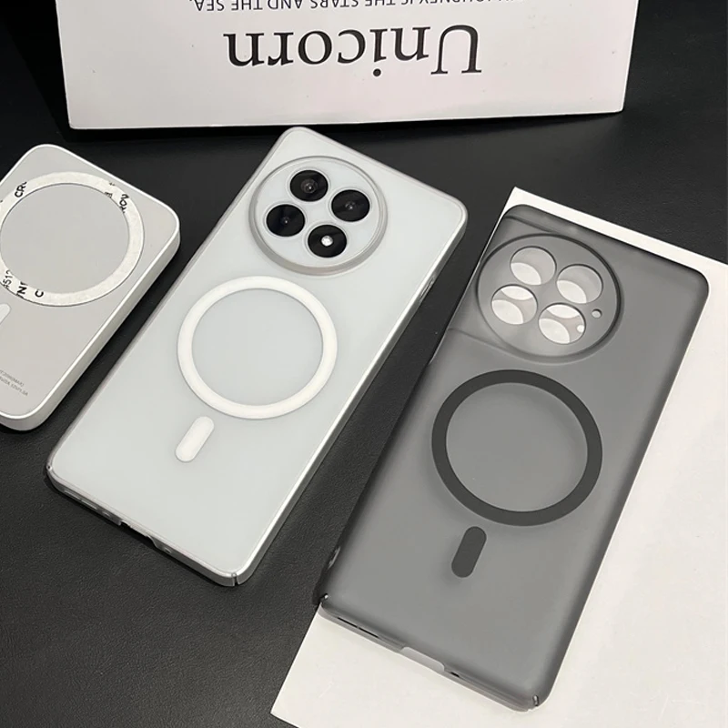 Funda magnética de carga inalámbrica translúcida mate para Magsafe, funda para OnePlus 13 12 11 10 9 8 7 ACE 2 3 5 Pro Nord 2 3 4 Lite - imagen 3