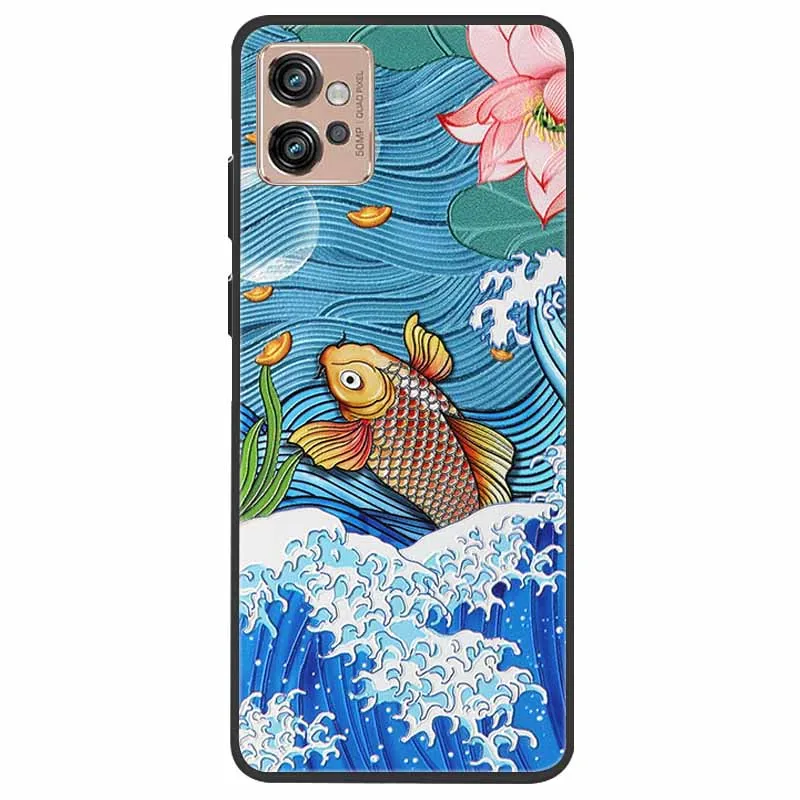 Funda de teléfono con relieve 3D para Moto G32, carcasa de silicona suave con dibujos animados para Motorola Moto G32, G 32 2022 - imagen 5