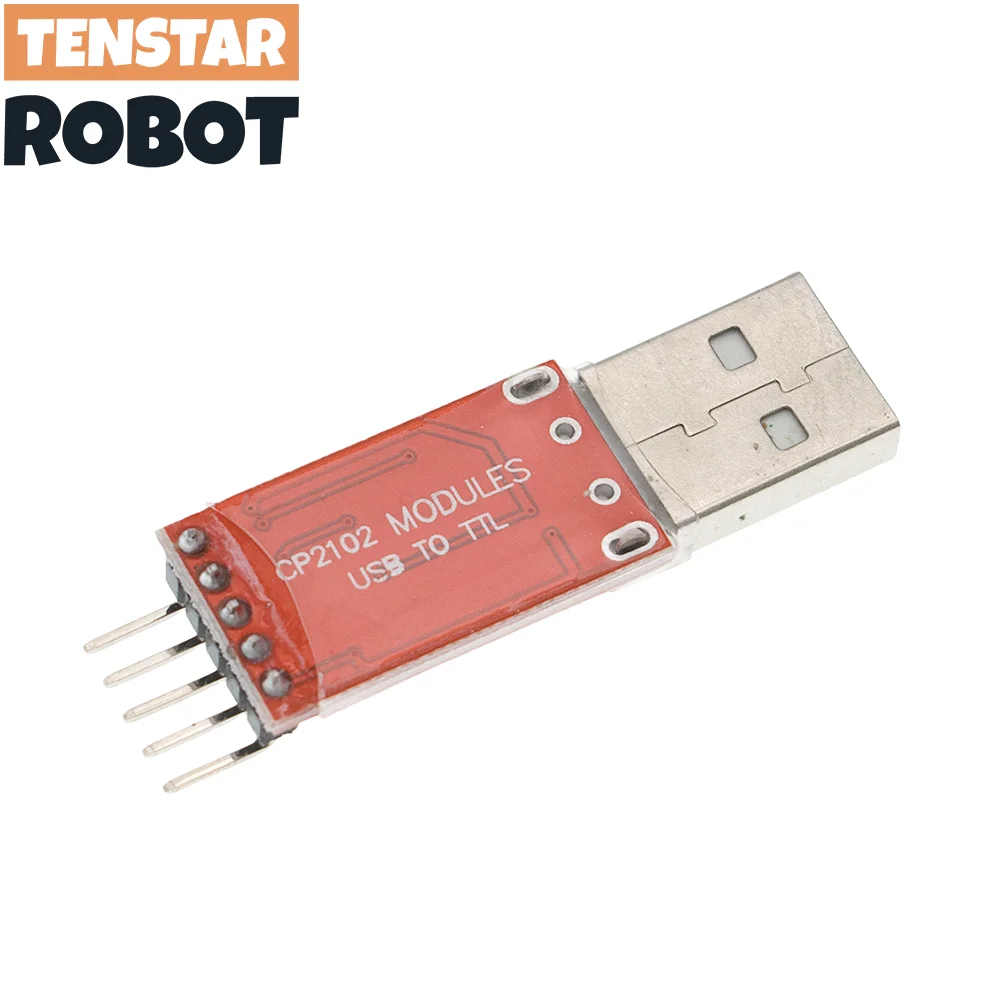 TENSTAR-módulo USB A TTL Serial UART STC, Cable de descarga, Super Brush Line, actualización tipo A, 5 pines, 2 piezas, CP2102 - imagen 5