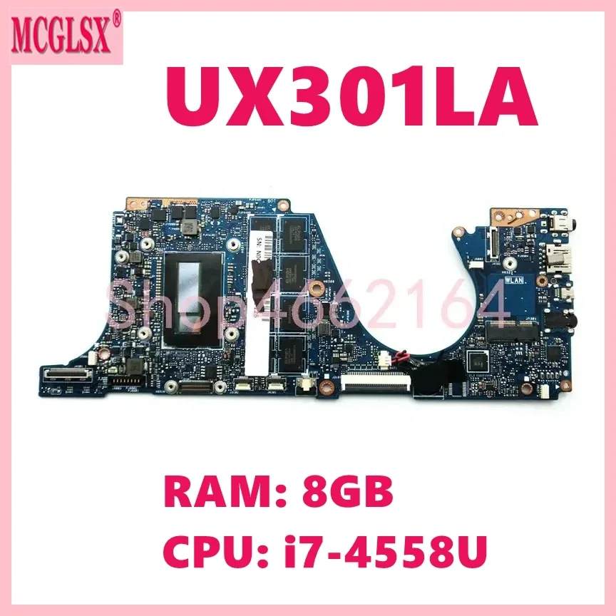 Placa base para ordenador portátil UX301LA con i7-4558U CPU 8GB-RAM para ASUS ZENBOOK UX301 UX301L UX301LAA U301LA - imagen 2