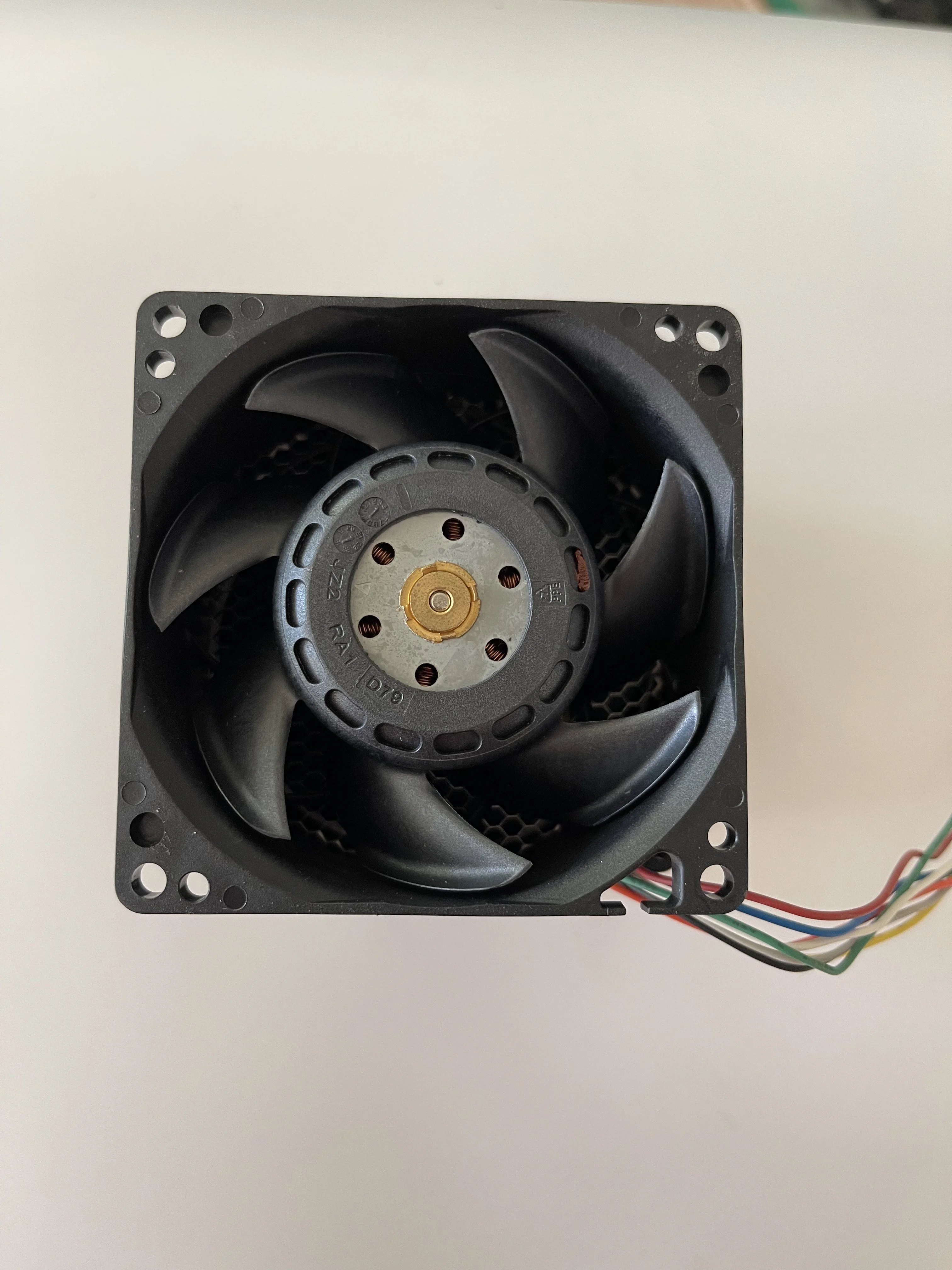 Ventilador de supercharging de ventilador de alta velocidad de refuerzo de coche de servidor de Motor Dual para AVC DFPH0880B8S 8080 8cm DC 48V 3.96a - imagen 2