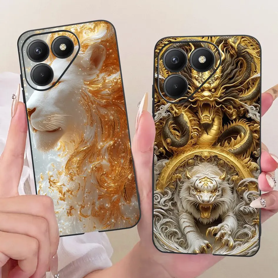 Para Tecno Pova 7 4G 5G Funda hermosa flor suave negro silicona mate Funda para Tecno Pova 7 Pro Funda Pova 7 Ultra Pova7 Shell - imagen 4