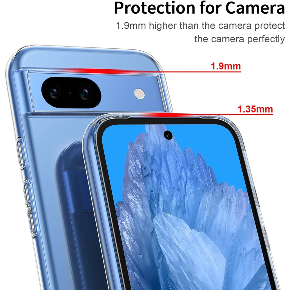 Funda suave de silicona ultrafina para GOOGLE PIXEL 9 8 8A 7 7A 6 6A PRO, funda trasera delgada transparente, carcasa protectora - imagen 4