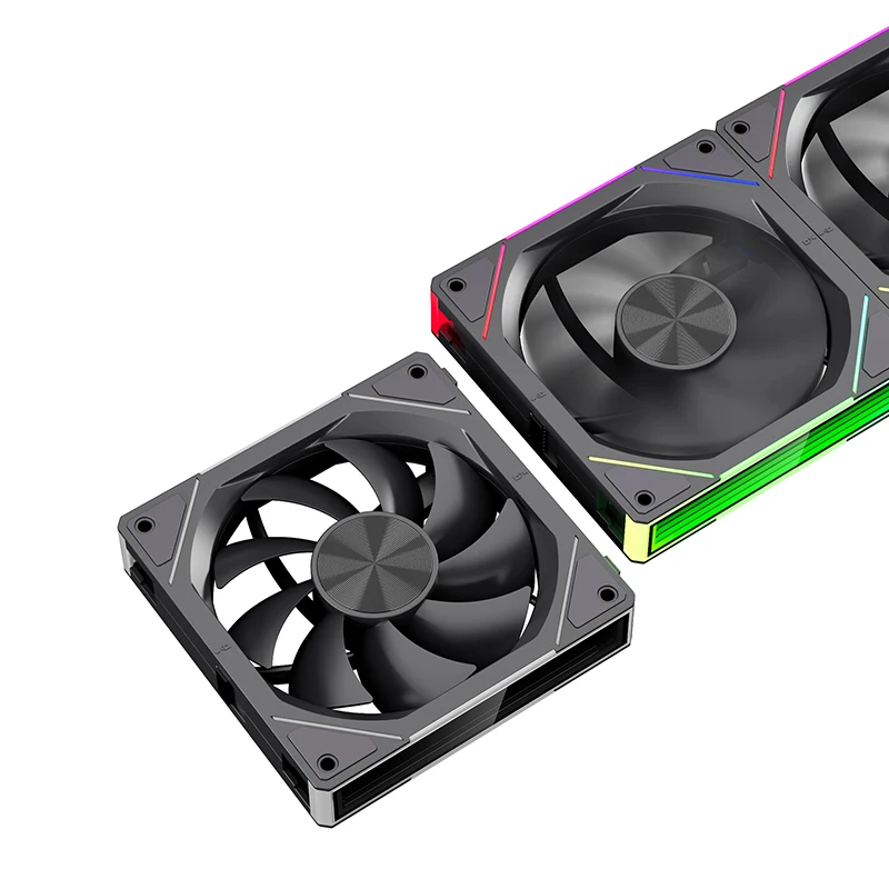 TEUCER JM-5 Kit de ventilador de refrigeración inalámbrico efecto de luz ARGB ventilador con cubierta de 800-2000RPM Compatible con radiador de refrigeración por agua 240 360 - imagen 5