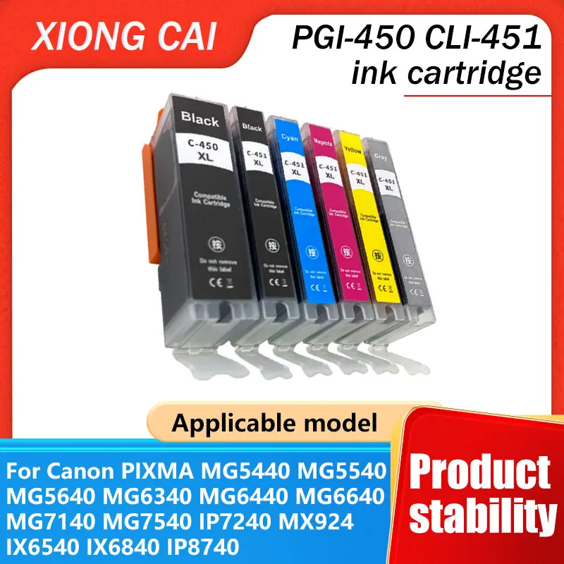 Adecuado para Canon MG5440 MG5540 MG7140 IP7240 MX924 IX6540 IX6840 IP8740 impresora PGI-450 CLI-451 PGI450 CLI-451 cartucho de tinta