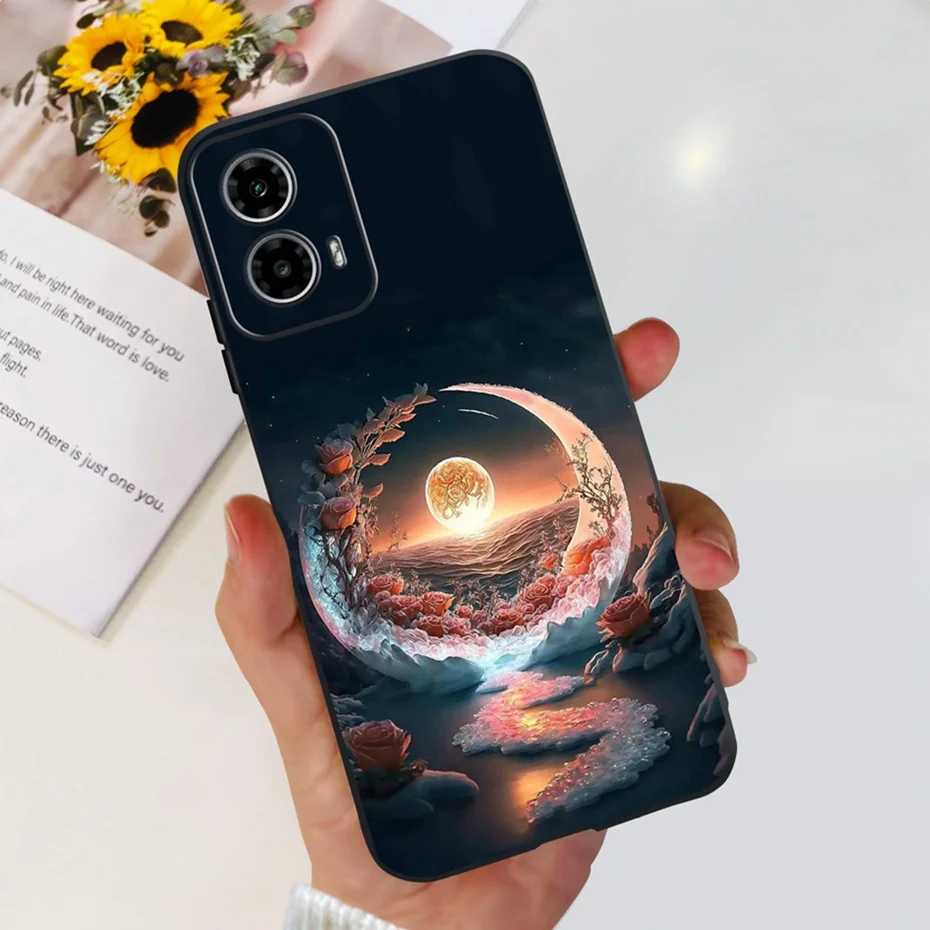 Para Motorola Moto G24 XT2423-1 funda de silicona negra con diseño de estilo Metal de dragón a la moda para MotoG24 G 24 4G fundas de teléfono suaves de TPU - imagen 4