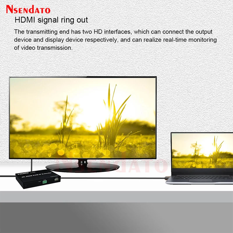 Extensor USB 4K 200M HDMI IP KVM h.265 sobre Cat5e/6 Rj45 Ethernet HDMI KVM Kit receptor transmisor de vídeo compatible con teclado de ratón - imagen 5