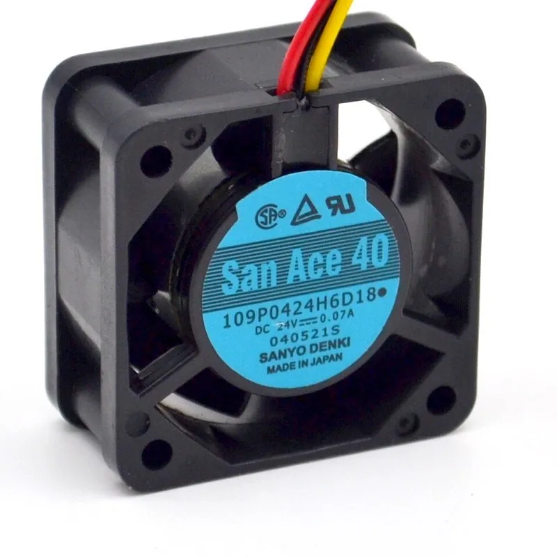 Ventilador de refrigeración 109P0424H6D18, 40mm, 4cm, 24V, 0,07a, 3 cables - imagen 2