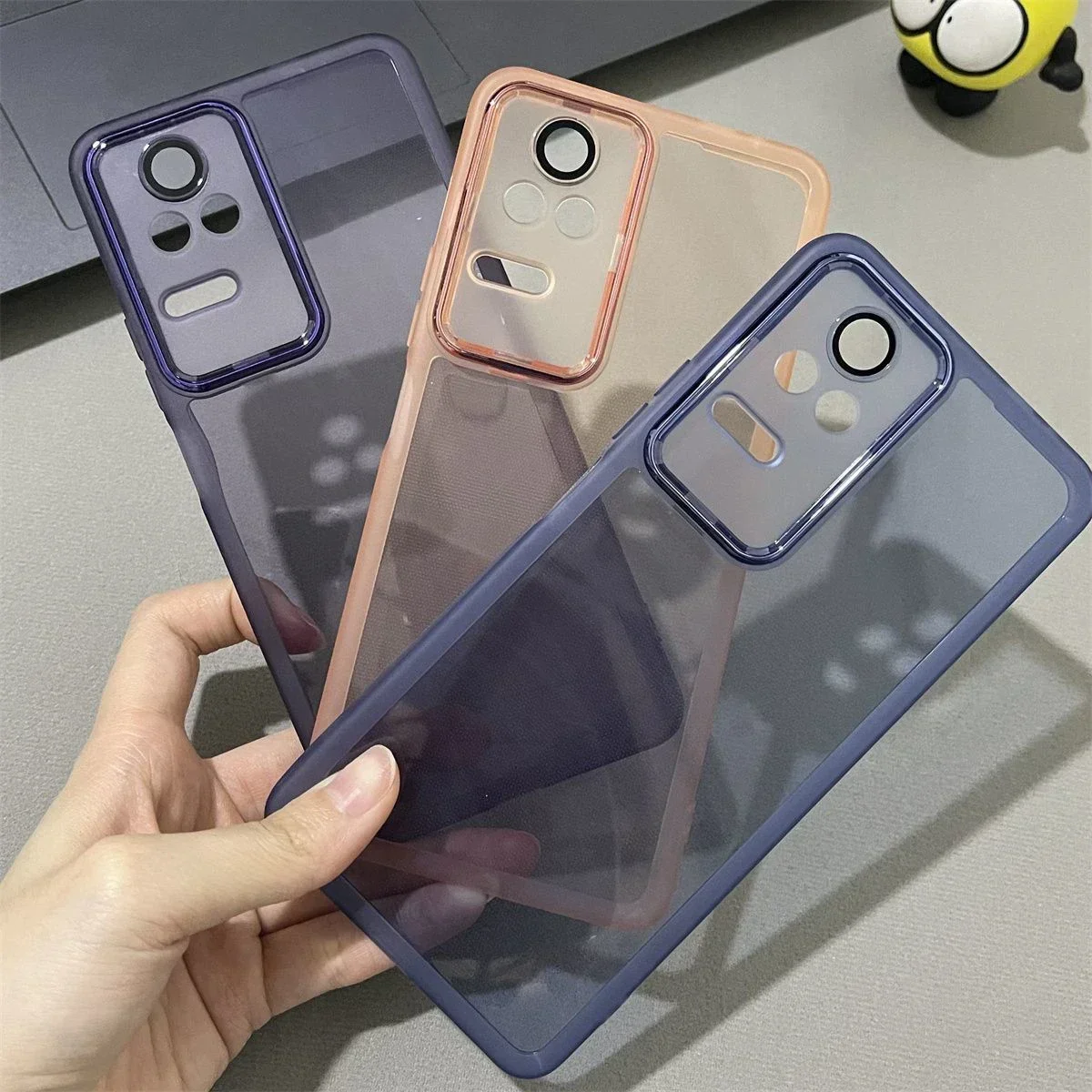 Funda de teléfono con película de lente para Xiaomi Poco F4 GT F4GT 5G, marco de glaseado de silicona suave, cubierta trasera con borde de alta moda - imagen 2