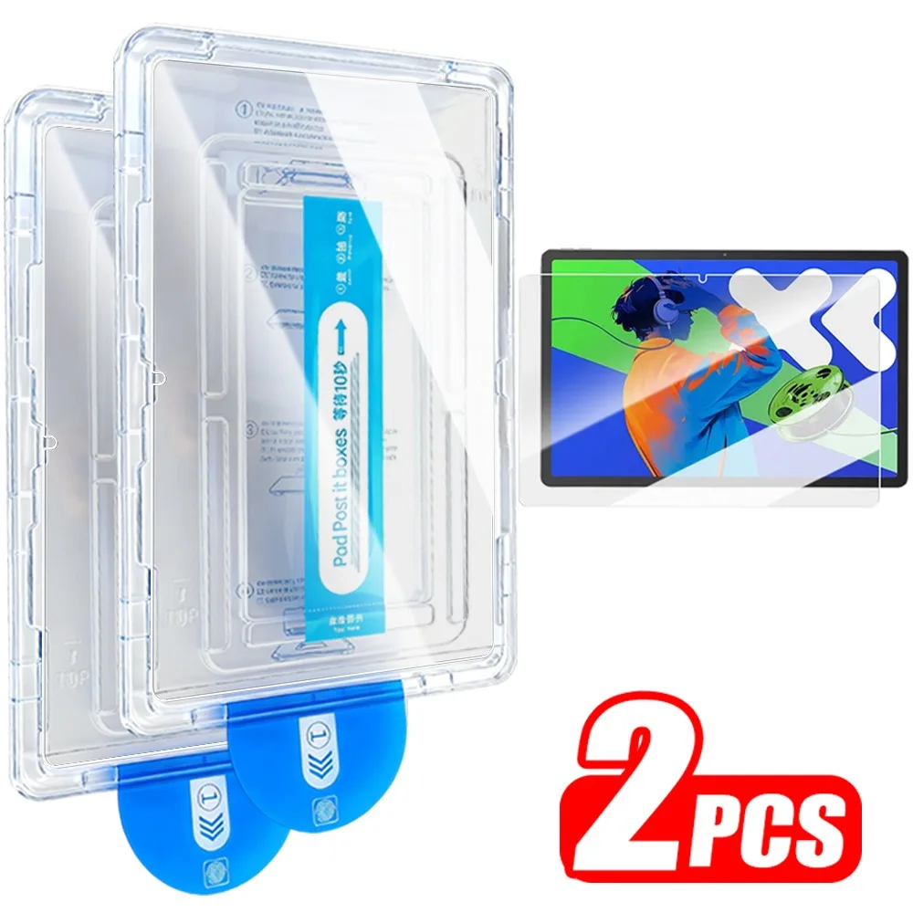 Vidrio templado 9H fácil de instalar para Xiaoxin Pad Pro 12,7 2025 Protector de pantalla HD Películas antiarañazos con kit de alineación automática - imagen 3