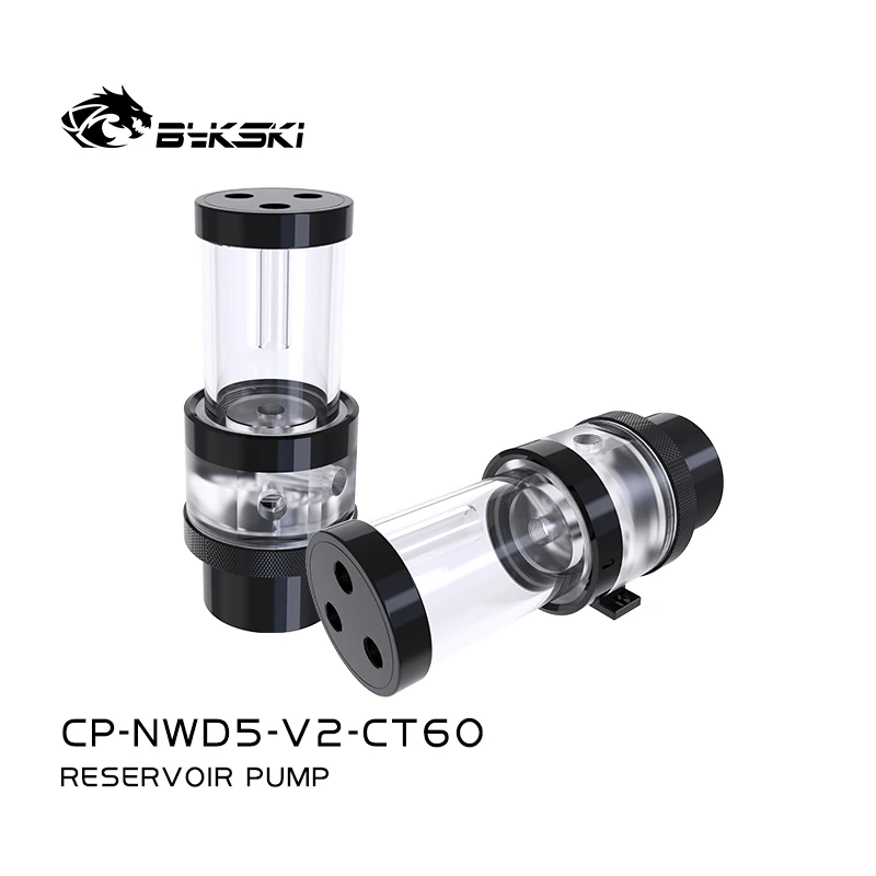 Bomba Bykski D5 PWM + depósito Combo flujo elevación 4,5 metros/720L/H cilindro de agua longitud del tanque 60/100/150/200mm CP-NWD5-V2-CT60 - imagen 3