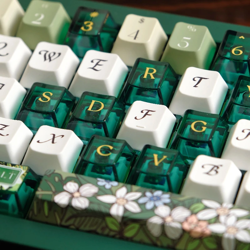 Teclas de himno de primavera personalizadas, teclas de sublimación de perfil PBT FC, teclas de punto de Pc de Anime de dibujos animados bonitos para jugadores, diseño artesanal - imagen 3