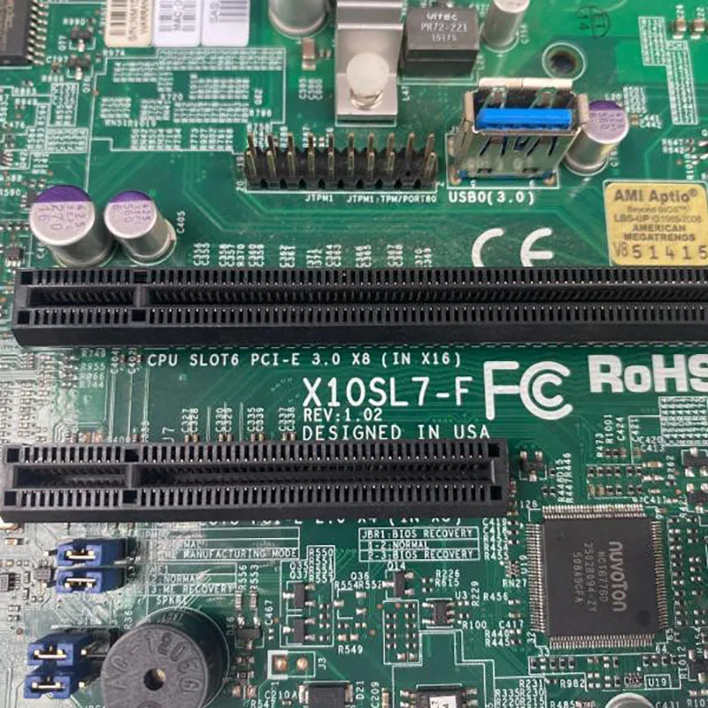 X10SL7-F para placa base microATX de servidor Supermicro LGA 1150 Intel C222 compatible con E3-1200 v3/v4 DDR3 PCI-E 3,0 perfecto probado - imagen 3