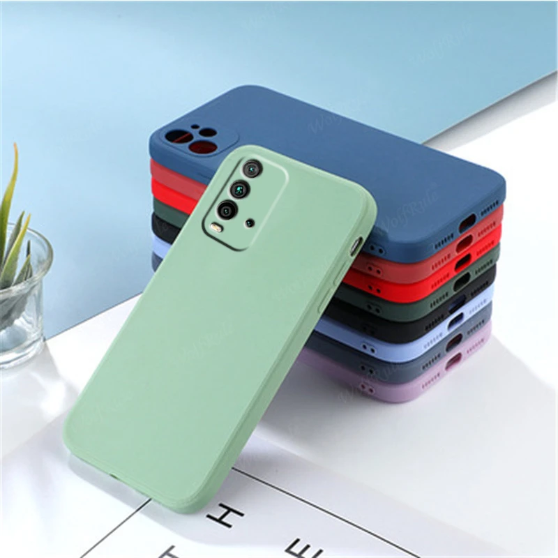 Para funda Xiaomi Redmi 9T funda Redmi 9T Capas silicona líquida a prueba de golpes teléfono parachoques trasero TPU funda suave Redmi 9T Fundas 6,53" - imagen 2