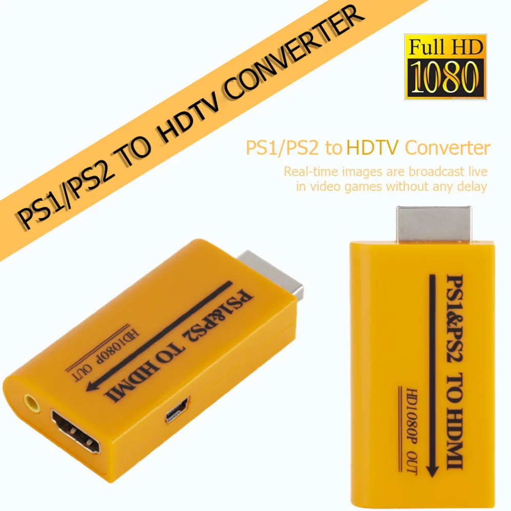 Convertidor PS1/PS2 a HDMI de 1080P, adaptador HDMI HD de Audio y vídeo PS2 con interfaz antiinterferencias, conversión de consola de juegos para PC HDTV - imagen 2