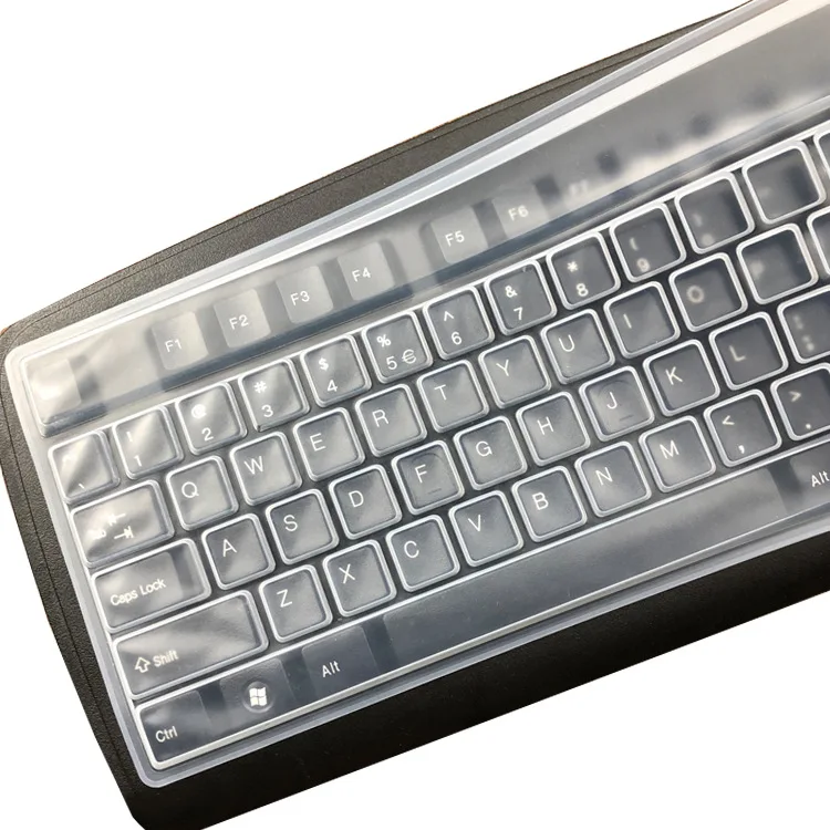 1 funda de teclado de silicona suave para ordenador de escritorio Universal, funda antipolvo para teclado, película protectora transparente - imagen 4