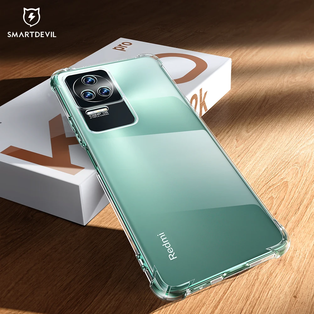 SmartDevil-funda transparente para Xiaomi Redmi Note 12 Pro K60 K50 Gaming K40S K20 K30, cubierta trasera de TPU, protector lente - imagen 2