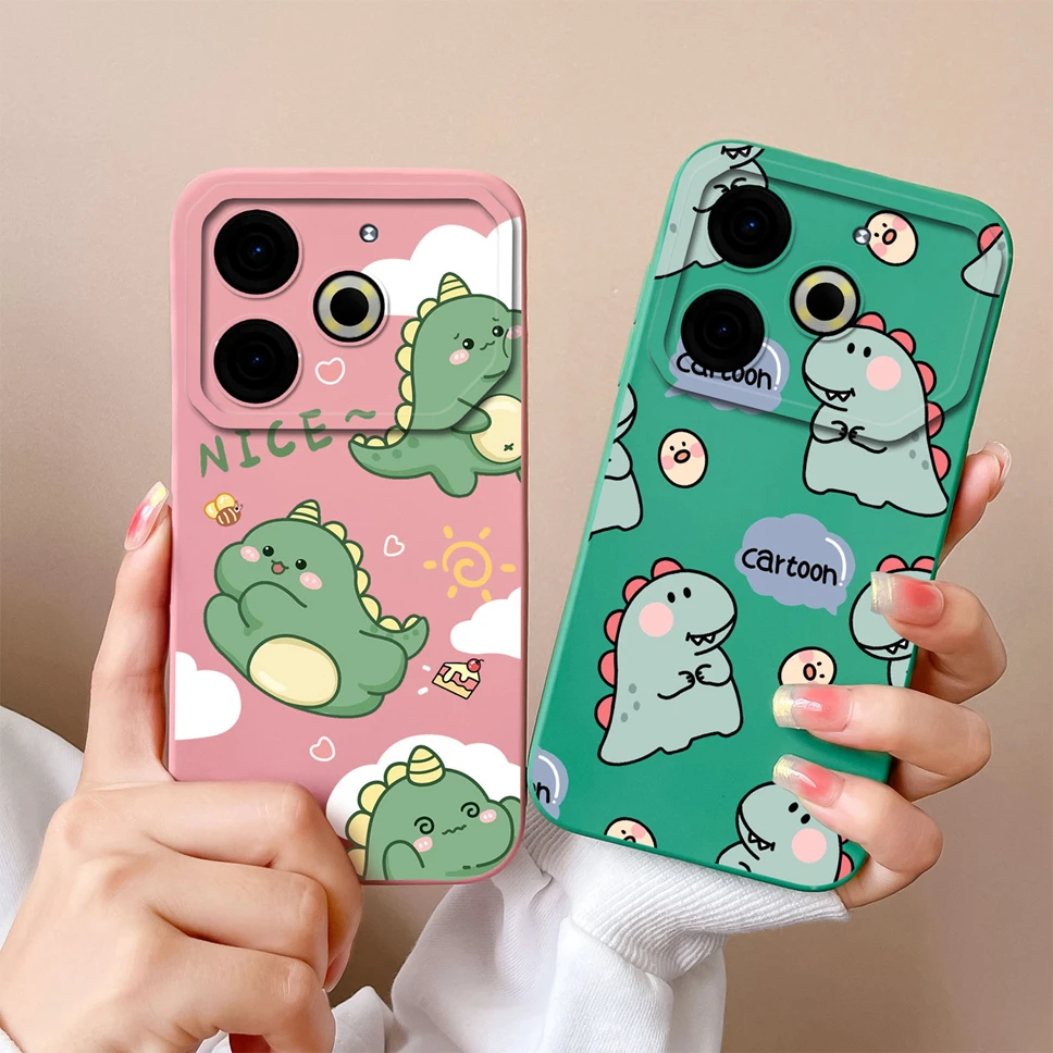 Funda de silicona líquida para Tecno Pova 6 Neo, carcasa blanda a prueba de golpes, carcasa trasera protectora para teléfono