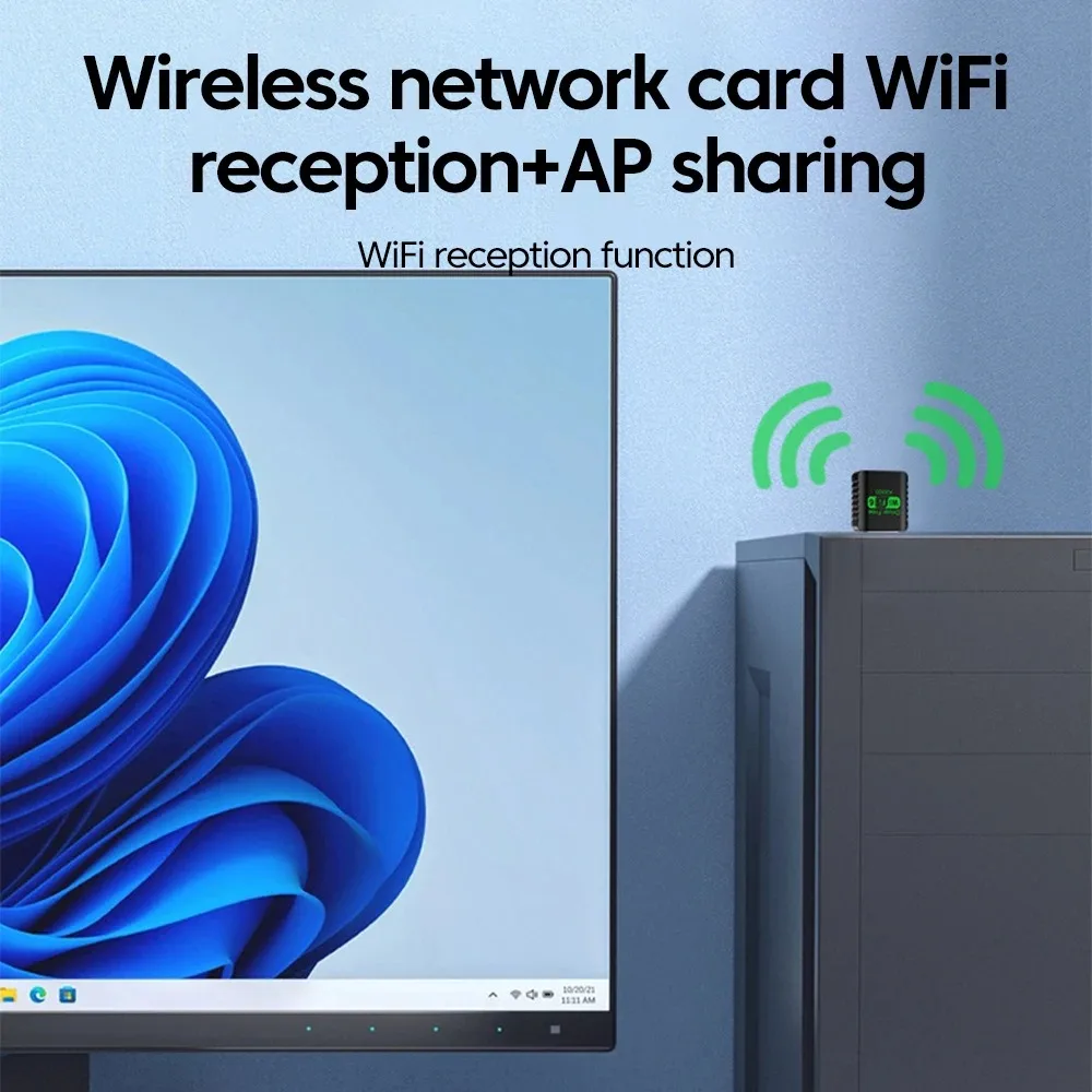 Adaptador WIFI 6 tarjeta de red AX900 2,4G y 5GHz recepción de señal de doble banda Dongle USB para controlador de ordenador portátil receptor Wlan inalámbrico gratis - imagen 5