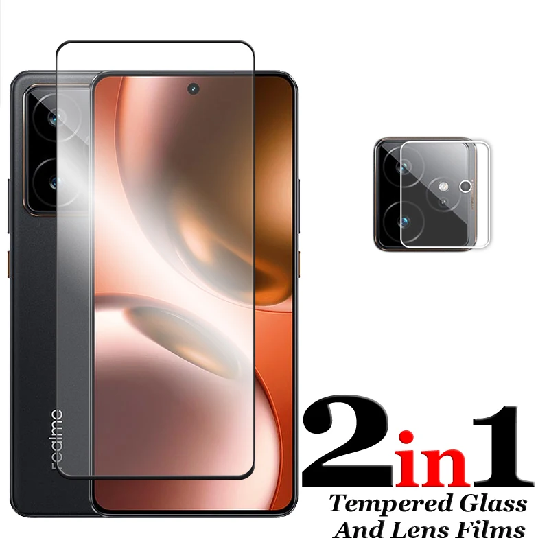 Para Realme GT7 Protector de pantalla de vidrio de cubierta completa para Realme GT 7 7T vidrio templado para Realme GT 7 7T película de lente de cámara - imagen 4