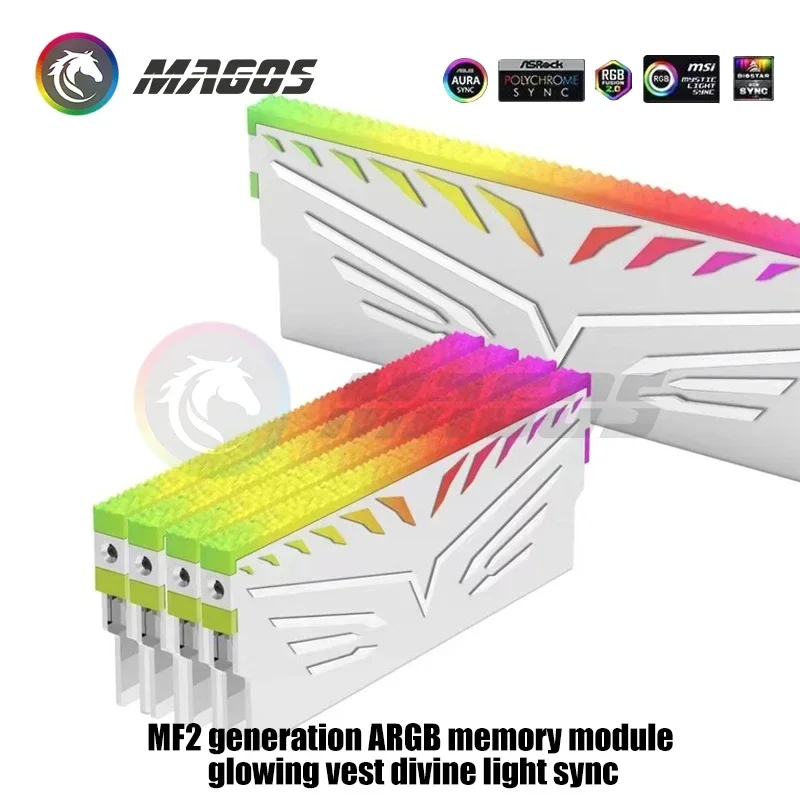 Disipador de calor de memoria de computadora Chaleco de enfriamiento RAM 5V ARGB de 3 pines para RAM de escritorio DDR3 DDR4 DDR5 Universal, diseño Diamond RGB, 2 unids/pack - imagen 4