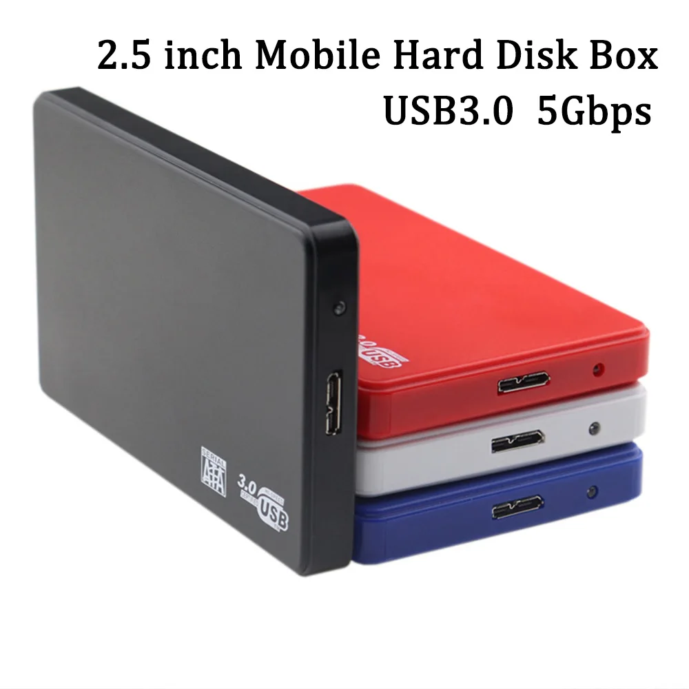 Caja de disco duro de 2,5 pulgadas SATA a USB3.0 portátil móvil HDD carcasa de disco duro mecánico SSD de estado sólido para ordenador portátil sin herramientas