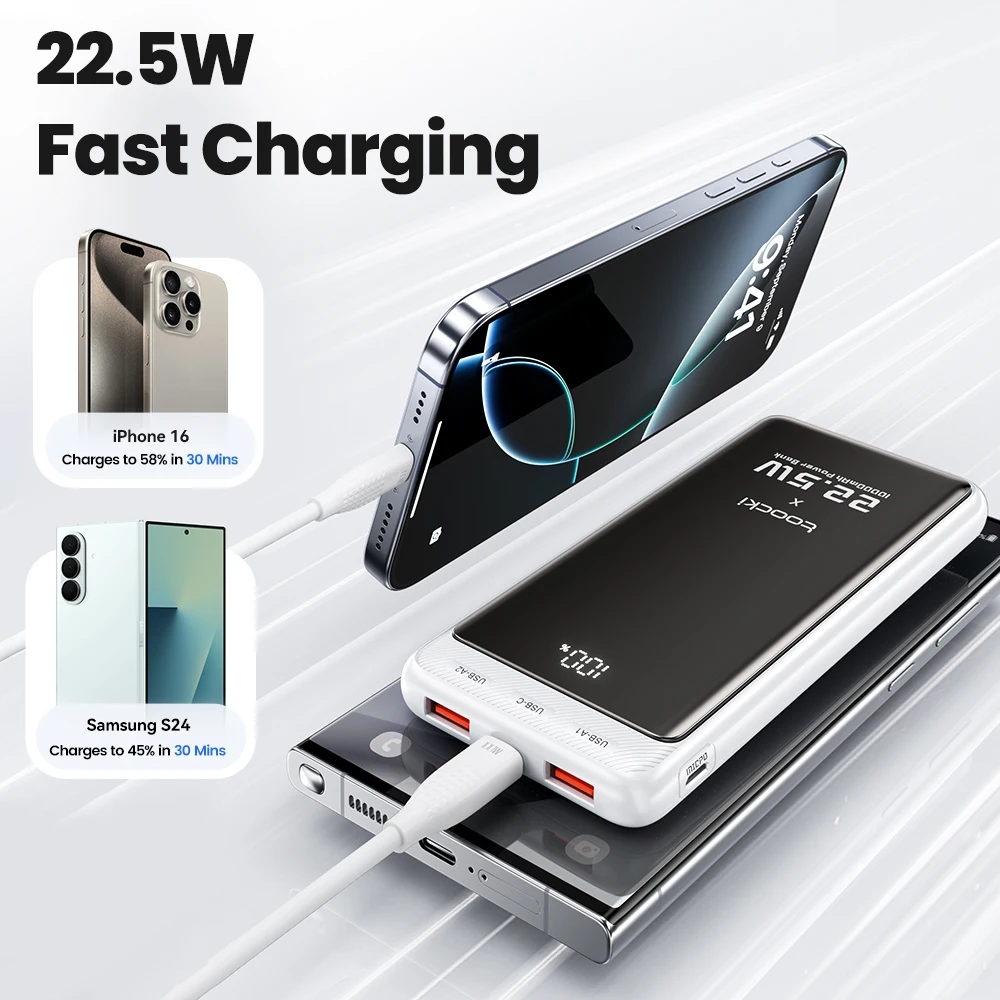 Toocki PB05 Powerbank 10000mAh PD 22,5 W carga rápida para iPhone 16 15 14 Pro Max iPad Smasung Galaxy S24 S23 banco de energía portátil - imagen 2