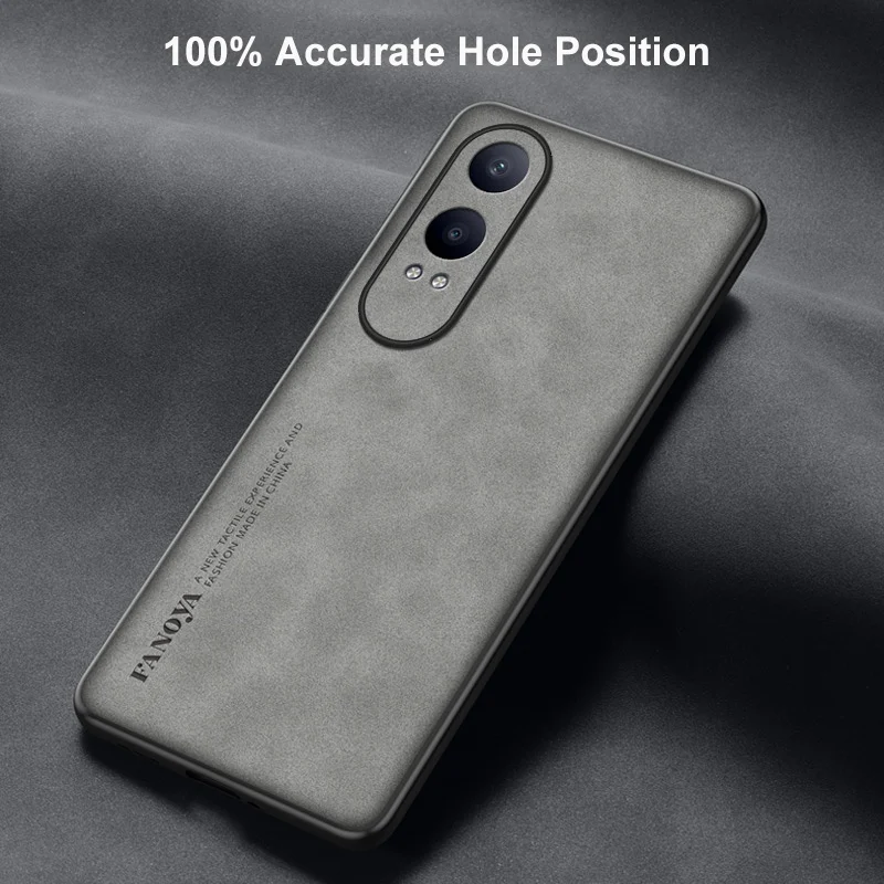 Para OnePlus Nord CE 4 Lite funda de lujo de cuero PU funda de teléfono para OnePlus Nord CE4 Lite 5G contraportada protección de silicona mate - imagen 4
