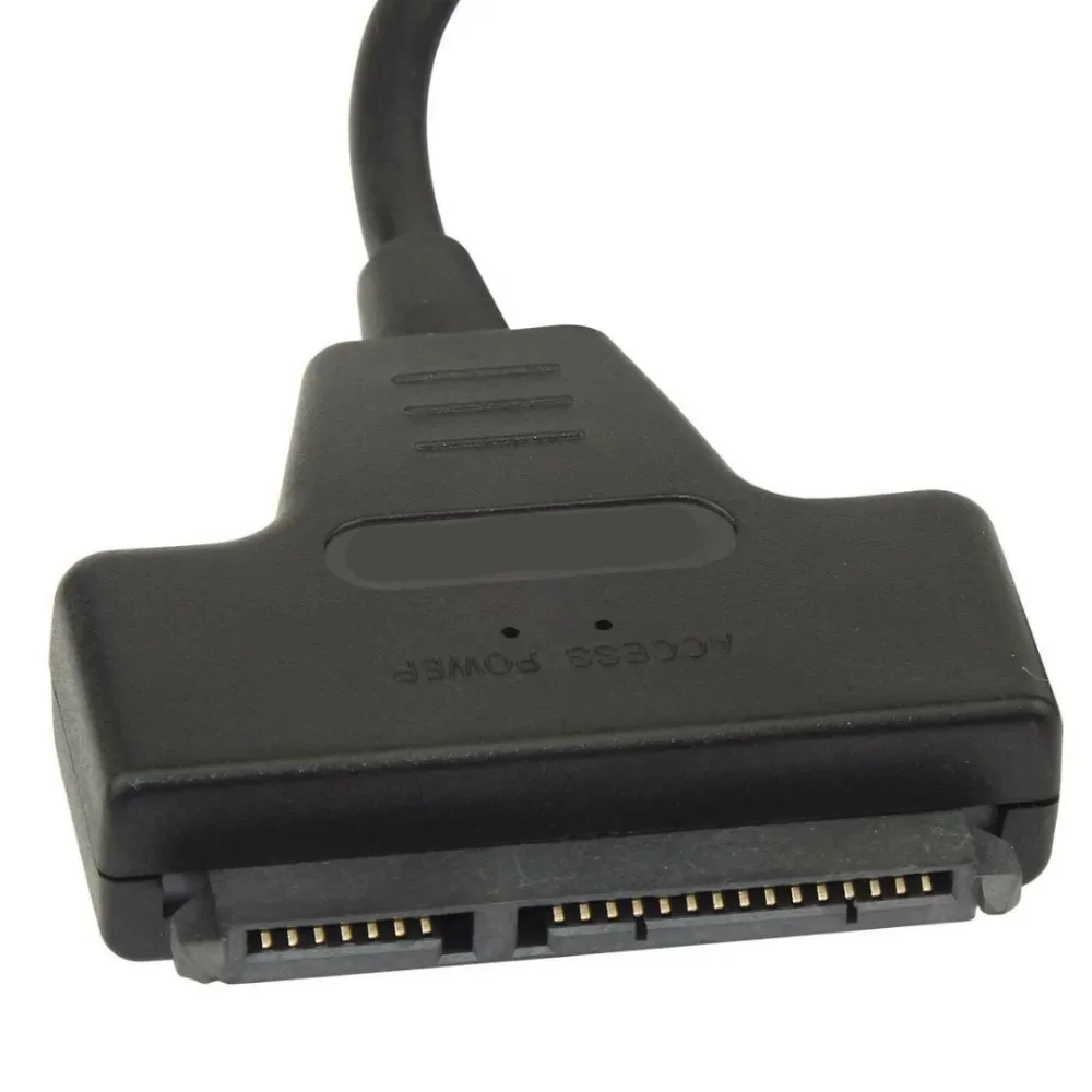 Disco duro SATA de 7 + 15 Pines, Conector de 22 a doble interfaz Dual USB 2,0, Cable adaptador de luz LED para ordenador portátil HDD 2,5 - imagen 4