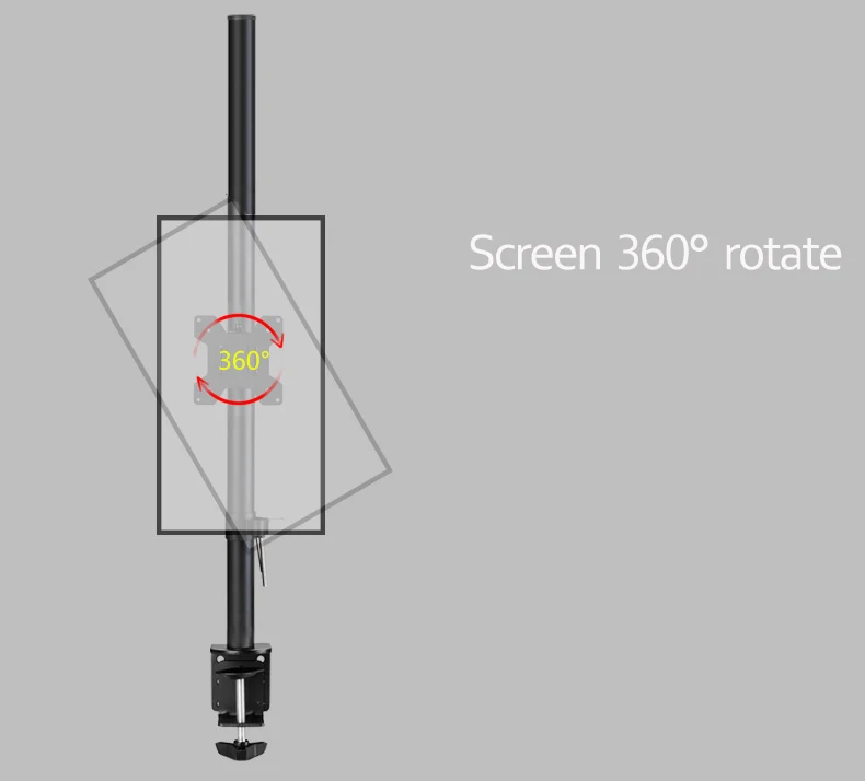 M050 Desktop17-27 "Base grande LCD LED Monitor único soporte de escritorio brazo montaje de TV de movimiento completo carga 9 kgs - imagen 3