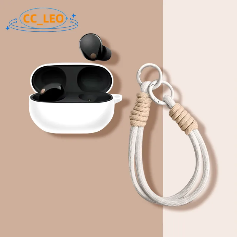 Para Sony WF-1000XM4 funda bonita con colgante de cordón funda suave de silicona adecuada para Sony WF-1000XM4 funda protectora a prueba de golpes