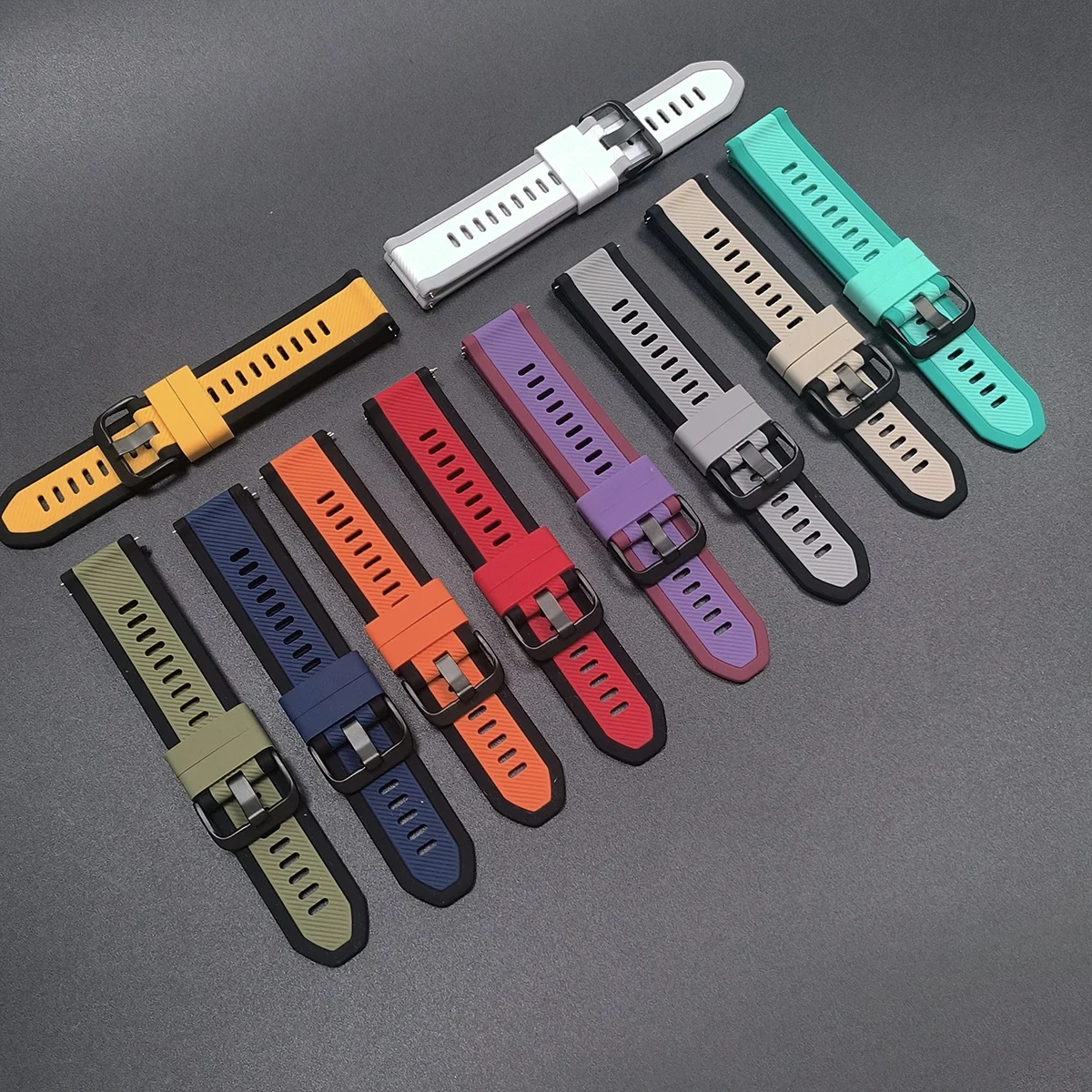 Correa de silicona de 22mm para Samsung Galaxy Gear S3 Classic/Watch 3, banda de goma de 45mm para HUAWEI Watch GT6 pro/GT6 5 4 3 pulsera de 46mm - imagen 2