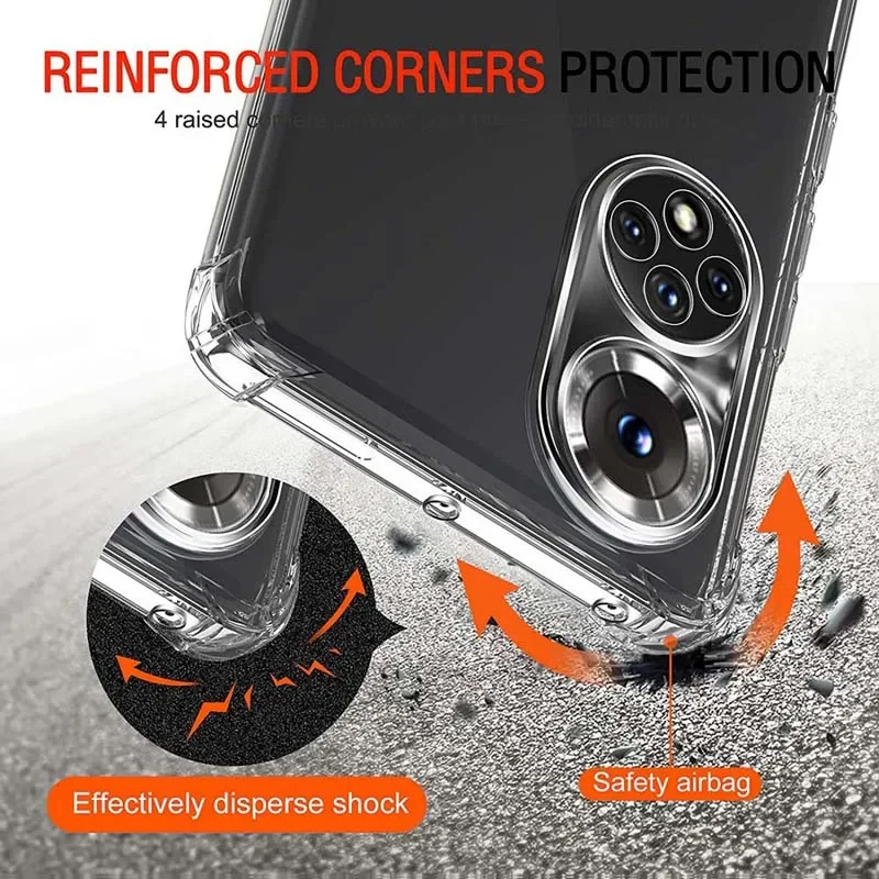 Funda transparente para Huawei Nova 6 7 7i 8 9 10 11 SE 11 Pro Nova Y60 Y70 Plus Y90 gruesa a prueba de golpes funda de teléfono de silicona suave Fundas - imagen 3