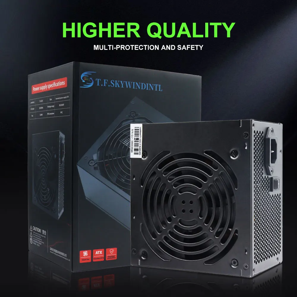 T.F.SKYWINDINTL 600W ATX PC fuente de alimentación para juegos 600w 80 PLUS psu activo PFC ATX fuente de alimentación de computadora - imagen 2