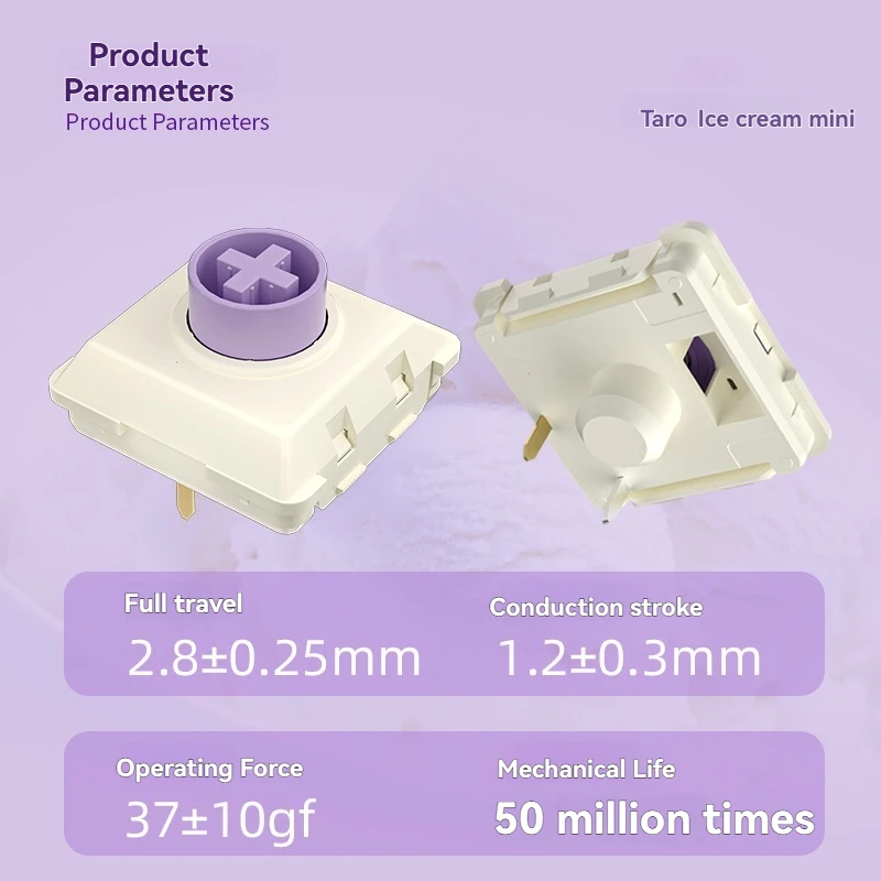 KAILH Mini interruptor de perfil bajo helado POM intercambio en caliente disparador rápido 37g 40g interruptor de teclado mecánico lineal accesorios HITBOX - imagen 4