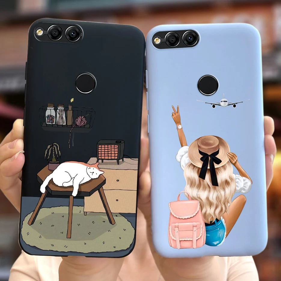 Funda de silicona suave para teléfono Huawei Honor 7X, BND-L21 de dibujos animados de astronautas, 5,93 pulgadas, BND-L22 - imagen 5