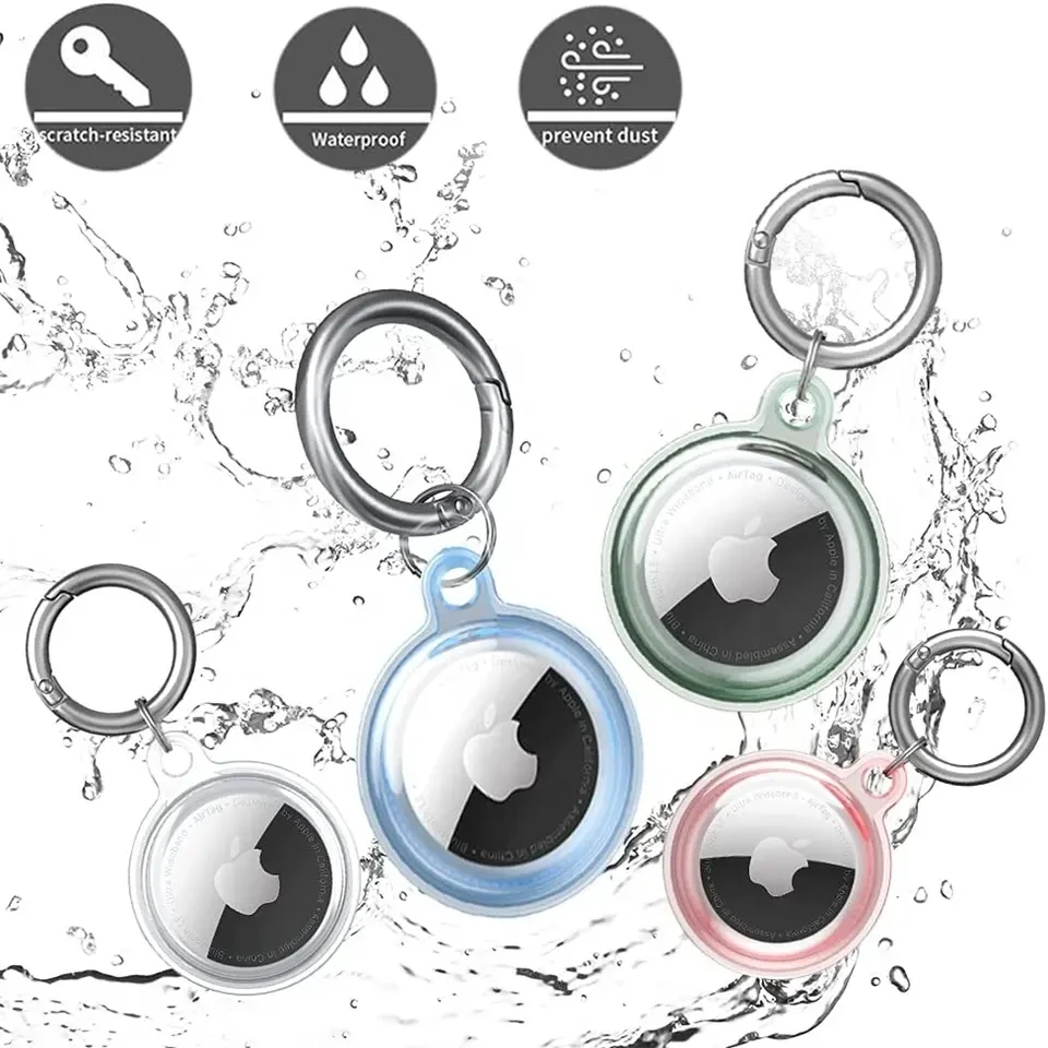 Llavero antipérdida impermeable, funda suave para Apple Airtag Air Tag, perro, gato, Collar de mascotas, rastreador de llaves, cubierta completa protectora